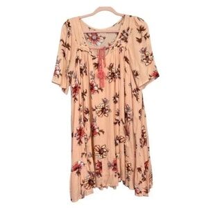 NWT! Altar’d State Babydoll Pink Floral Dress w/ Pockets - Size Small💛